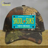 Skool Suks New Mexico Novelty License Plate Hat Cotton / Camoflauge