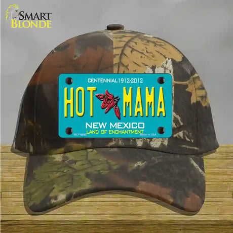 Hot Mama New Mexico Novelty License Plate Hat Cotton / Camoflauge