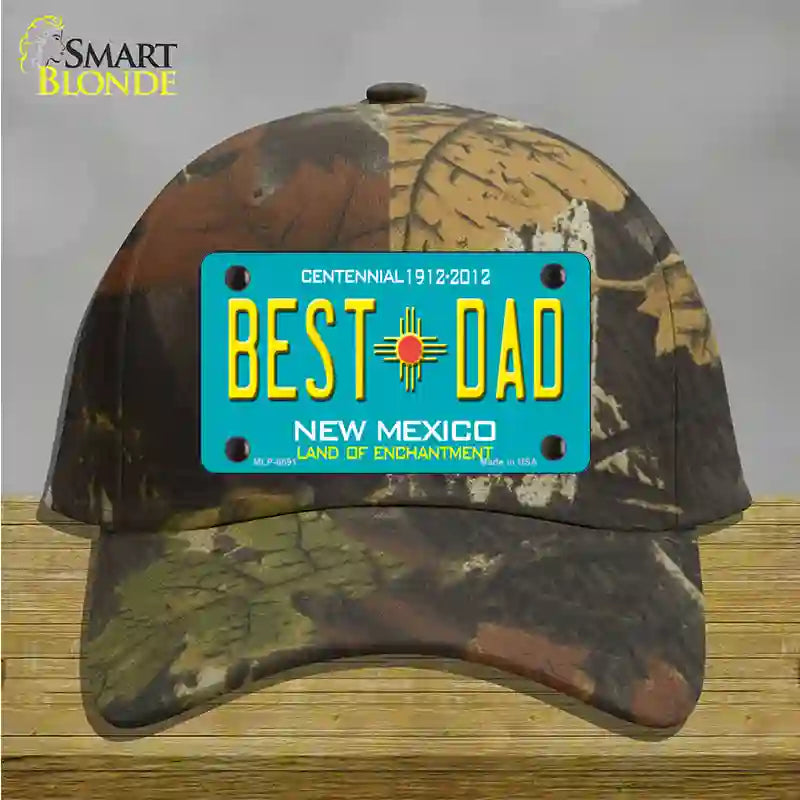 Best Dad New Mexico Novelty License Plate Hat Cotton / Camoflauge