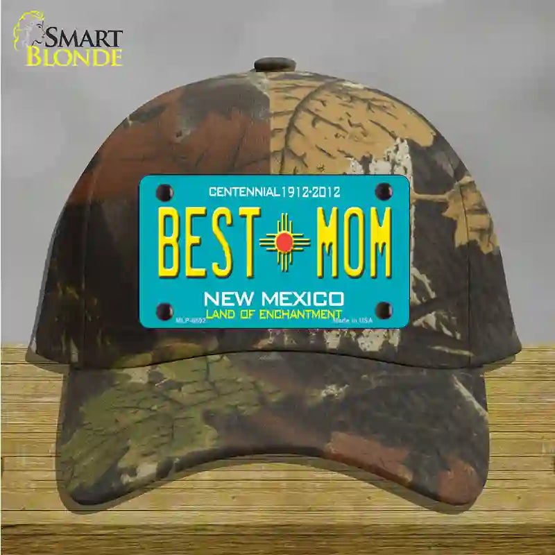 Best Mom Teal New Mexico Novelty License Plate Hat Cotton / Camoflauge