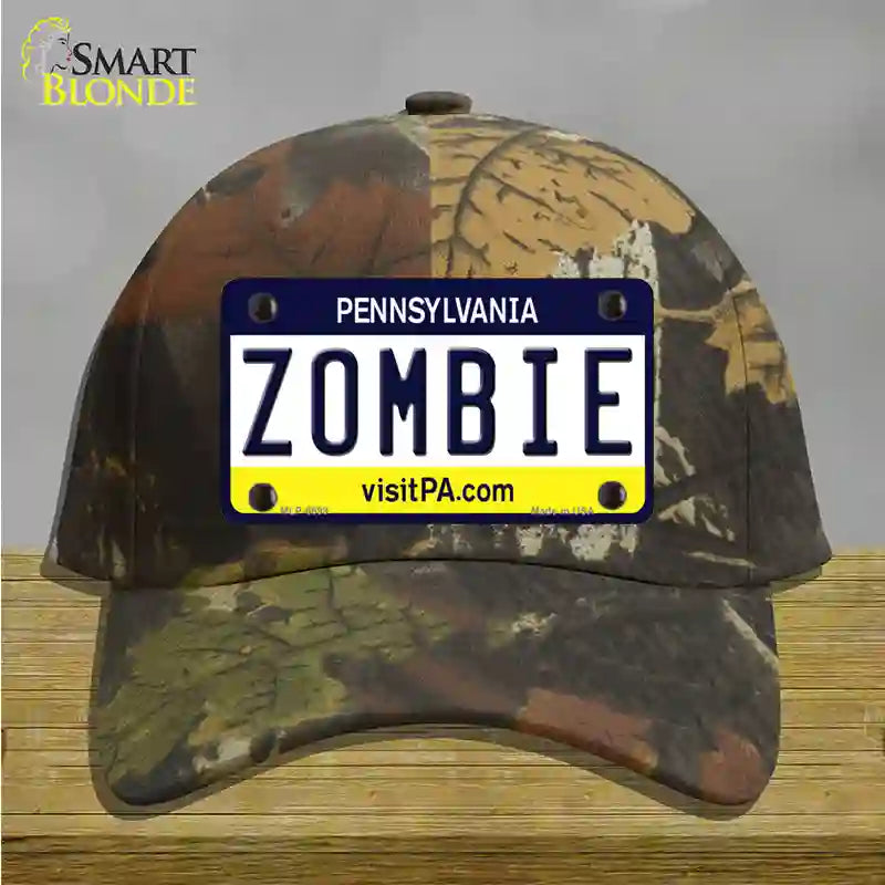 Zombie Pennsylvania State Novelty License Plate Hat Cotton / Camoflauge