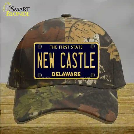 New Castle Delaware Novelty License Plate Hat Cotton / Camoflauge