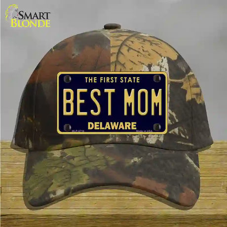 Best Mom Delaware Novelty License Plate Hat Cotton / Camoflauge