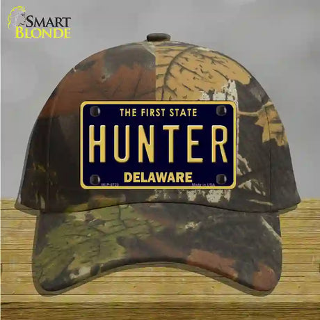 Hunter Delaware Novelty License Plate Hat Cotton / Camoflauge