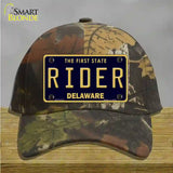 Rider Delaware Novelty License Plate Hat Cotton / Camoflauge