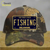 Fishing Delaware Novelty License Plate Hat Cotton / Camoflauge