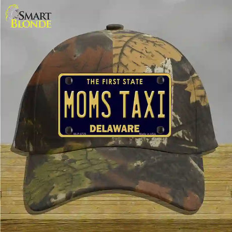 Moms Taxi Delaware Novelty License Plate Hat Cotton / Camoflauge