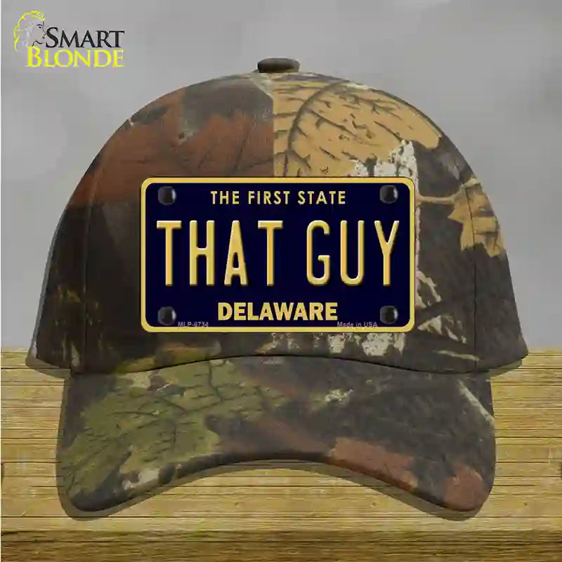 That Guy Delaware Novelty License Plate Hat Cotton / Camoflauge