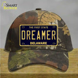 Dreamer Delaware Novelty License Plate Hat Cotton / Camoflauge