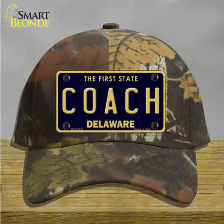 Coach Delaware Novelty License Plate Hat Cotton / Camoflauge