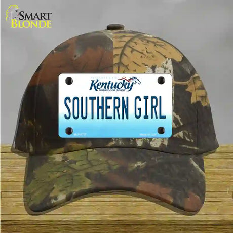 Southern Girl Kentucky Novelty License Plate Hat Cotton / Camoflauge