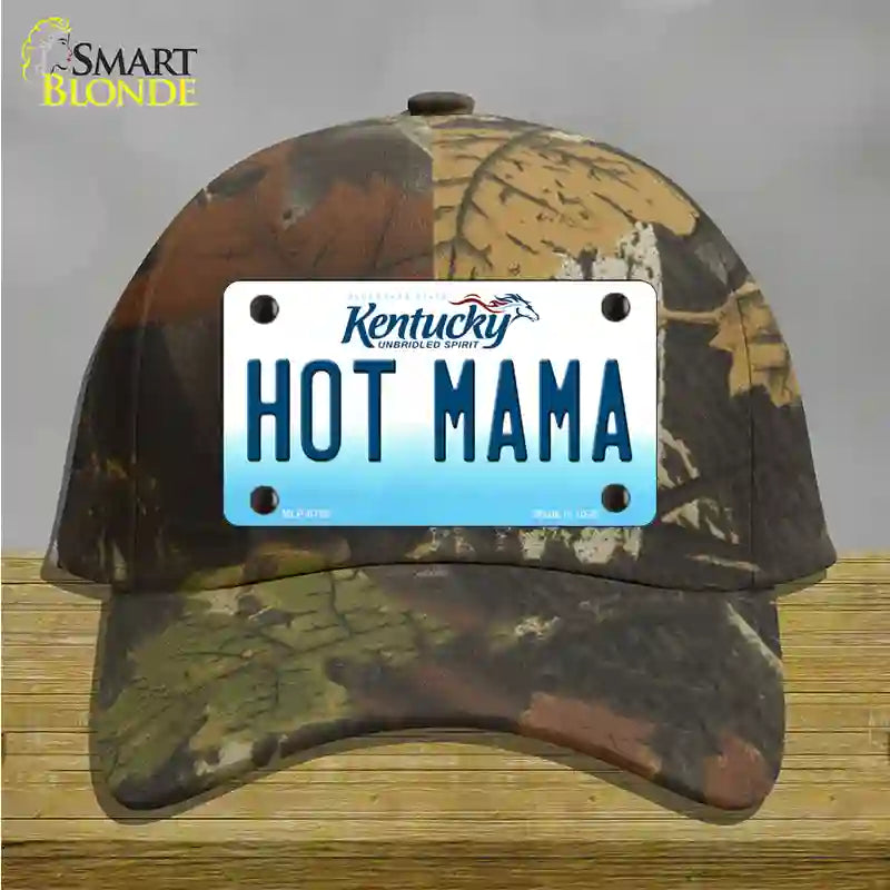 Hot Mama Kentucky Novelty License Plate Hat Cotton / Camoflauge