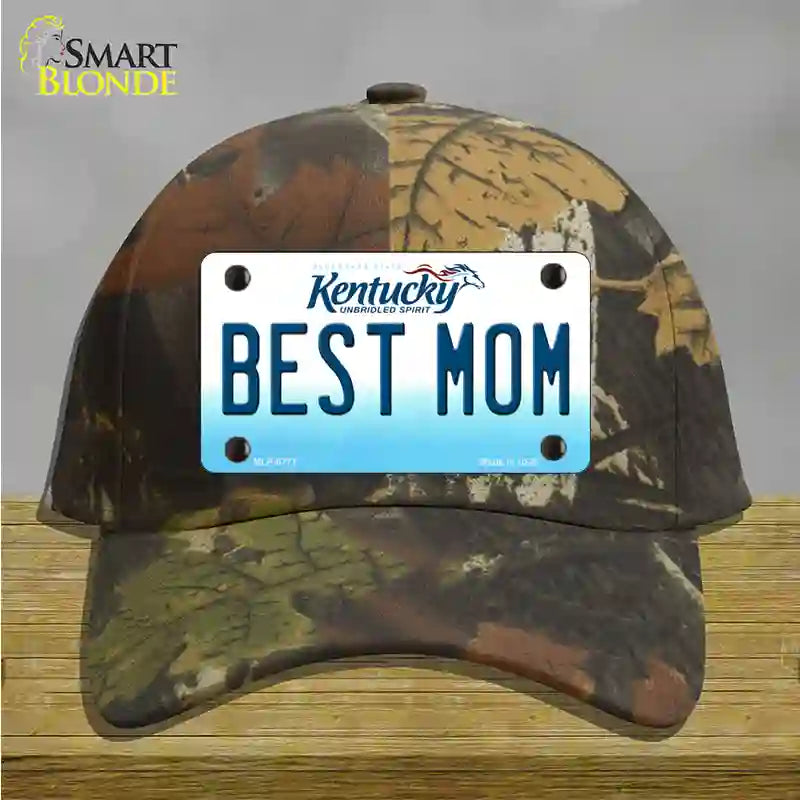 Best Mom Kentucky Novelty License Plate Hat Cotton / Camoflauge