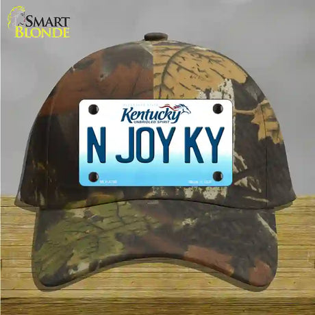 N Joy Kentucky Novelty License Plate Hat Cotton / Camoflauge