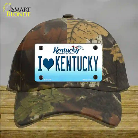 I Love Kentucky Novelty License Plate Hat Cotton / Camoflauge