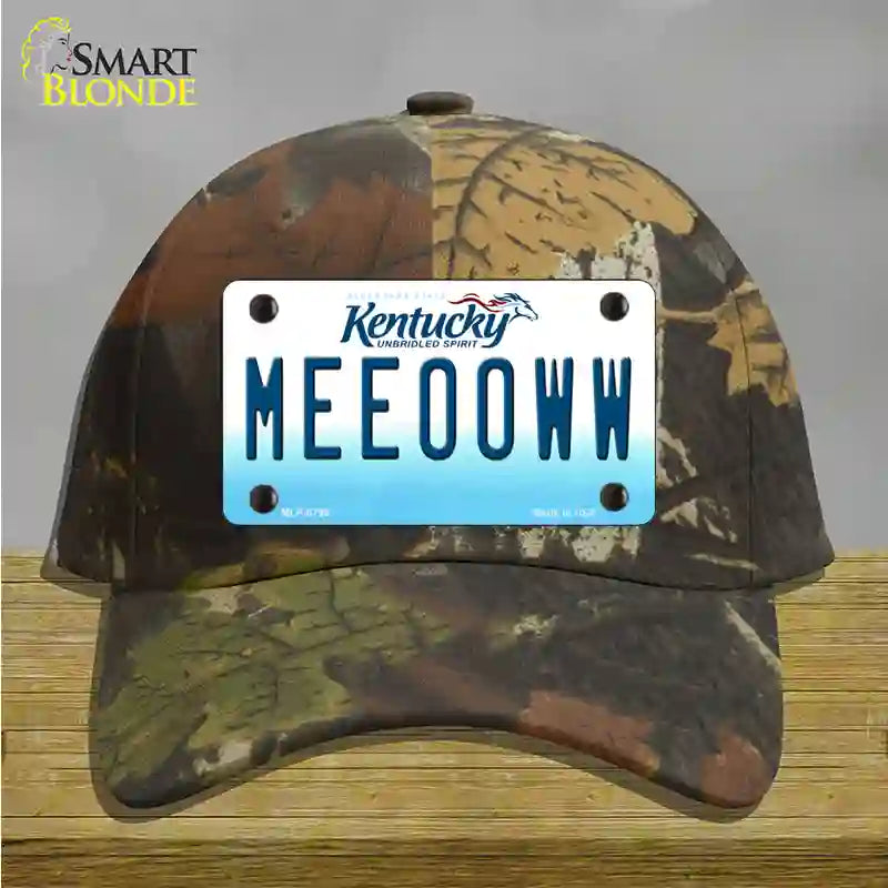 Meeooww Kentucky Novelty License Plate Hat Cotton / Camoflauge