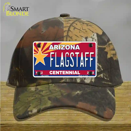 Arizona Centennial Flagstaff Novelty License Plate Hat Cotton / Camoflauge