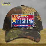 Arizona Centennial Fishing Novelty License Plate Hat Cotton / Camoflauge