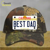 Best Dad California Novelty License Plate Hat Cotton / Camoflauge