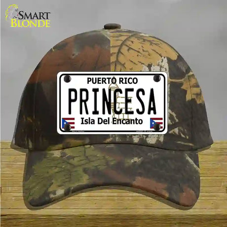 Princesa Puerto Rico Novelty License Plate Hat Cotton / Camoflauge