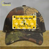 Queen Bee Honey Comb Novelty License Plate Hat Cotton / Camoflauge