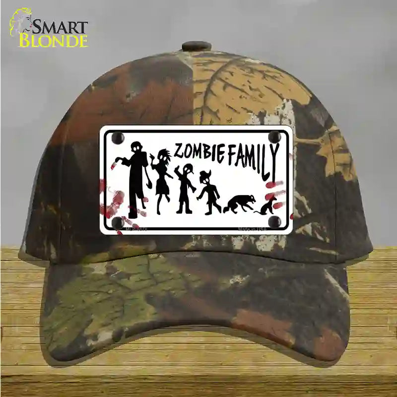 Zombie Family White Novelty License Plate Hat Cotton / Camoflauge