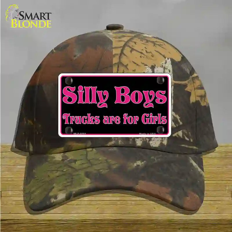 Silly Boys Trucks For Girls Novelty License Plate Hat Cotton / Camoflauge