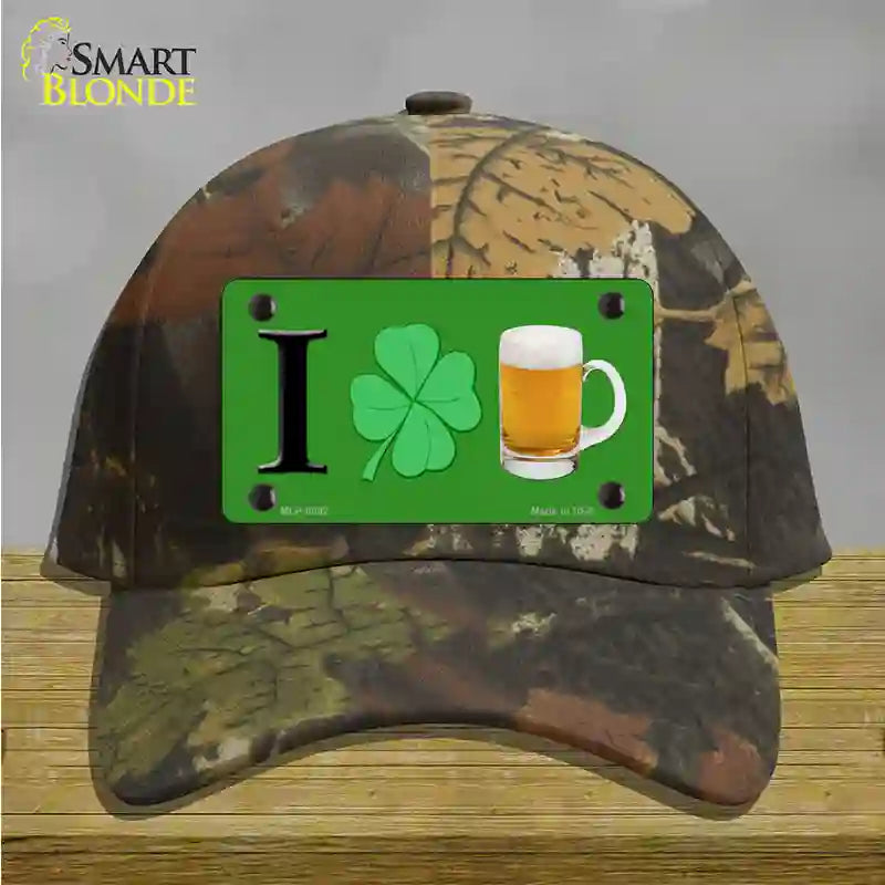 Shamrock Beer Novelty License Plate Hat Cotton / Camoflauge