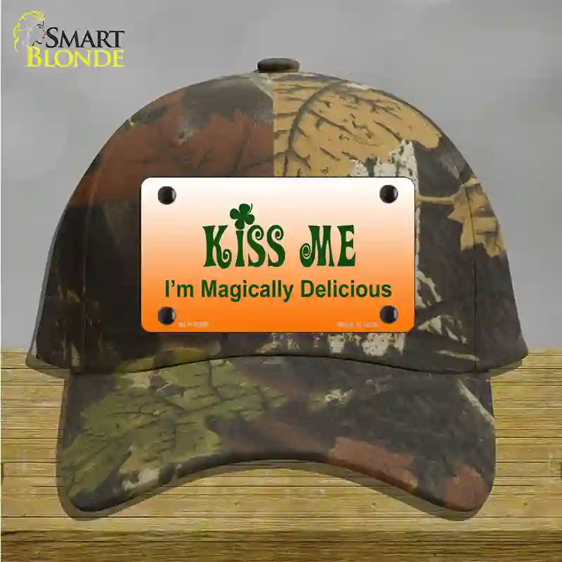 Kiss Me Novelty License Plate Hat Cotton / Camoflauge