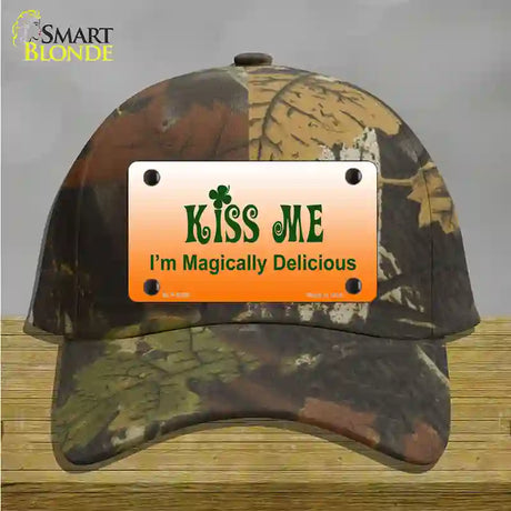 Kiss Me Novelty License Plate Hat Cotton / Camoflauge