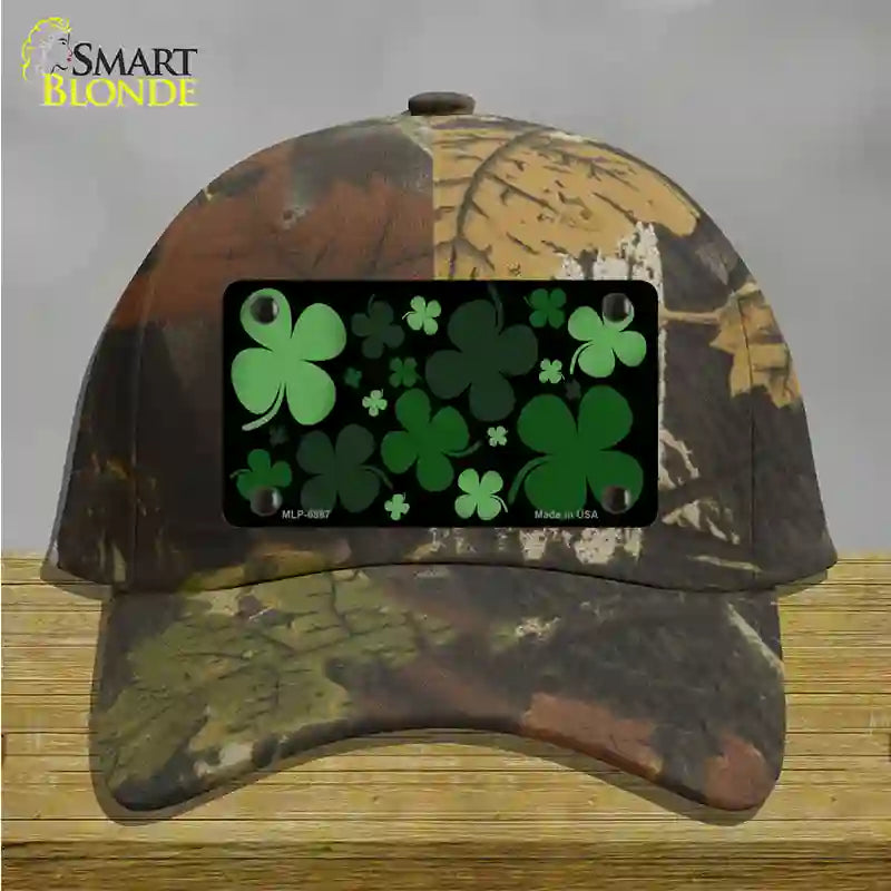 Clovers Novelty License Plate Hat Cotton / Camoflauge