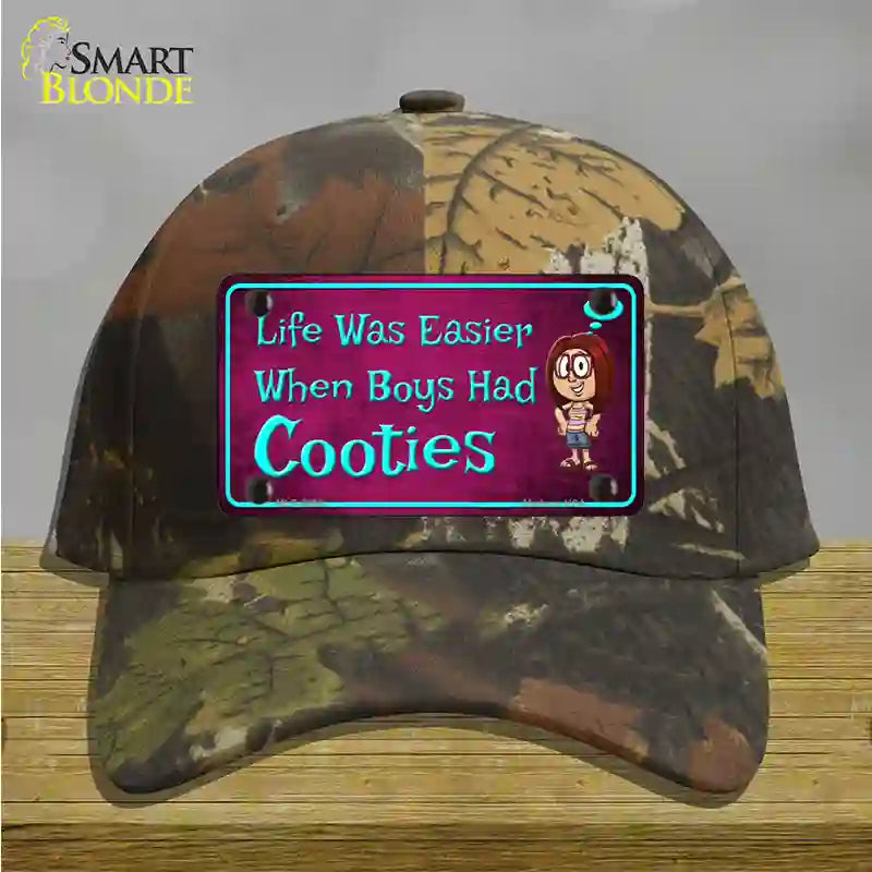 When Boys Had Cooties Novelty License Plate Hat Cotton / Camoflauge