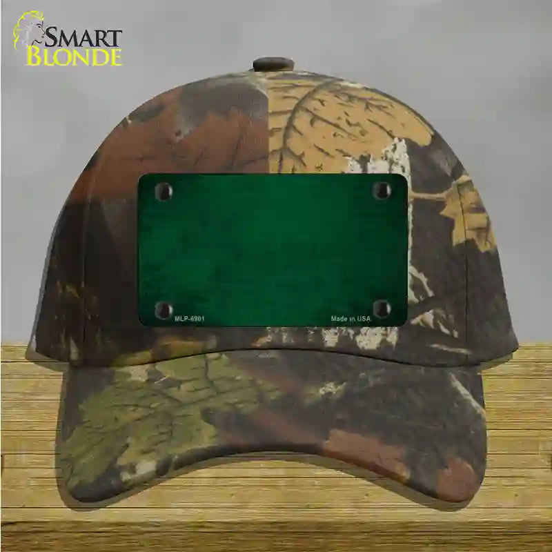 Green Oil Rubbed Solid Novelty License Plate Hat Cotton / Camoflauge