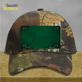 Green Oil Rubbed Solid Novelty License Plate Hat Cotton / Camoflauge