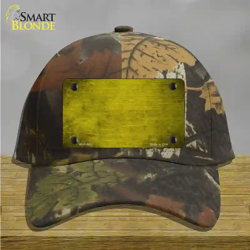 Yellow Oil Rubbed Solid Novelty License Plate Hat Cotton / Camoflauge