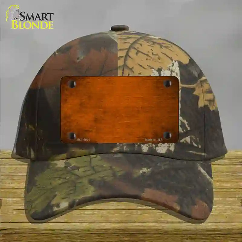 Orange Oil Rubbed Solid Novelty License Plate Hat Cotton / Camoflauge