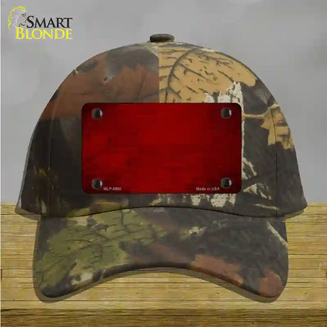 Red Oil Rubbed Solid Novelty License Plate Hat Cotton / Camoflauge