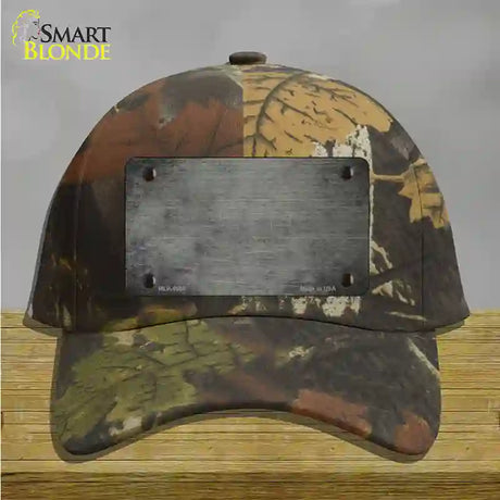 Gray Oil Rubbed Solid Novelty License Plate Hat Cotton / Camoflauge