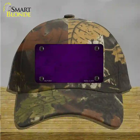 Purple Oil Rubbed Solid Novelty License Plate Hat Cotton / Camoflauge