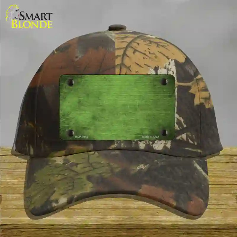 Lime Green Oil Rubbed Solid Novelty License Plate Hat Cotton / Camoflauge