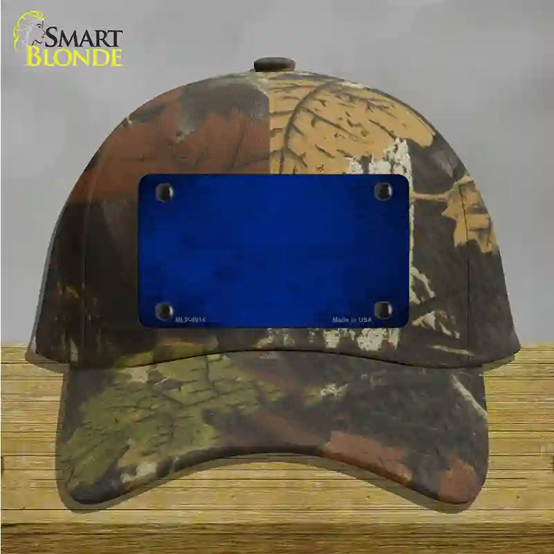 Royal Blue Oil Rubbed Solid Novelty License Plate Hat Cotton / Camoflauge