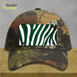 Green White Zebra Oil Rubbed Novelty License Plate Hat Cotton / Camoflauge