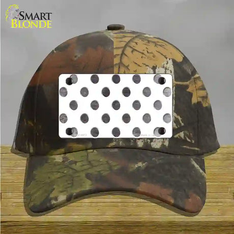 Black White Dots Oil Rubbed Novelty License Plate Hat Cotton / Camoflauge