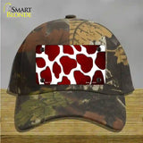 Red White Giraffe Oil Rubbed Novelty License Plate Hat Cotton / Camoflauge