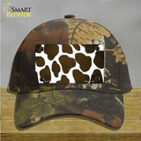 Brown White Giraffe Oil Rubbed Novelty License Plate Hat Cotton / Camoflauge