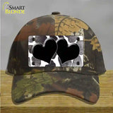 Black White Hearts Giraffe Oil Rubbed Novelty License Plate Hat Cotton / Camoflauge