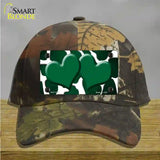 Green White Hearts Giraffe Oil Rubbed Novelty License Plate Hat Cotton / Camoflauge