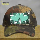 Mint White Hearts Giraffe Oil Rubbed Novelty License Plate Hat Cotton / Camoflauge