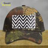 Black White Chevron Oil Rubbed Novelty License Plate Hat Cotton / Camoflauge