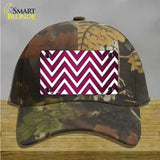 Pink White Chevron Oil Rubbed Novelty License Plate Hat Cotton / Camoflauge